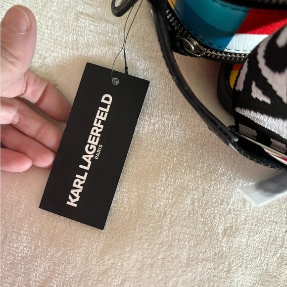 NWT Karl Lagerfeld MSRP $178 Multicolor Crossbody Bag - Picture 3 of 5